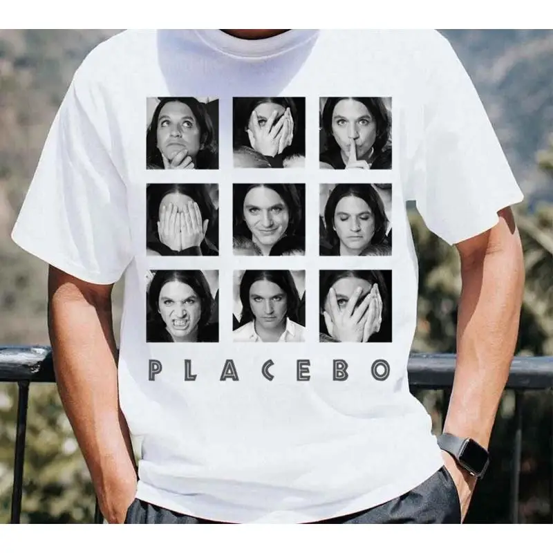 

НОВАЯ популярная белая футболка Placebo Band всех размеров