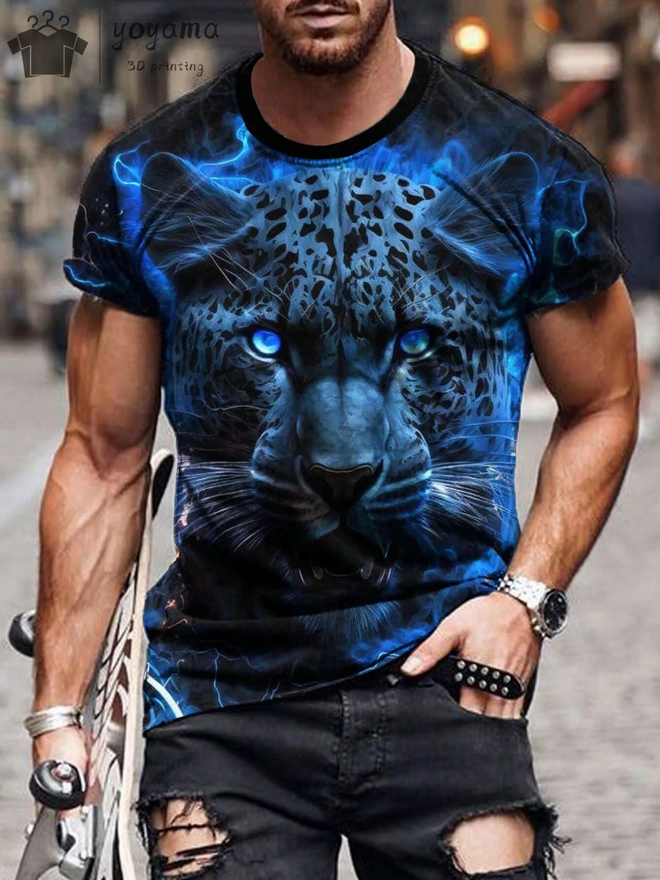 Men\'s T Shirts Vintage Animal Eagle 3d Printed Casual Short Sleeve Tee Shirt Fashion Outfits Streetwear O Neck Oversized Tops