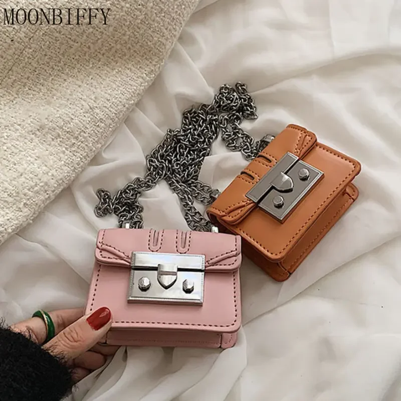 Super Mini Women Square Bag Purses and Handbags Luxury Lipstick Box PU Leather Shoulder Crossbody Bags for Women 2022 Trended