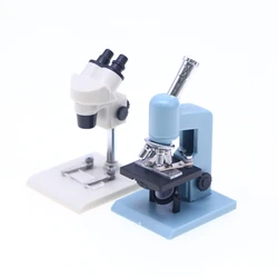 1Pc Dollhouse Miniature Microscope Model School Laboratory Home Education Simulation Experiment Biological Laboratory Equipment
