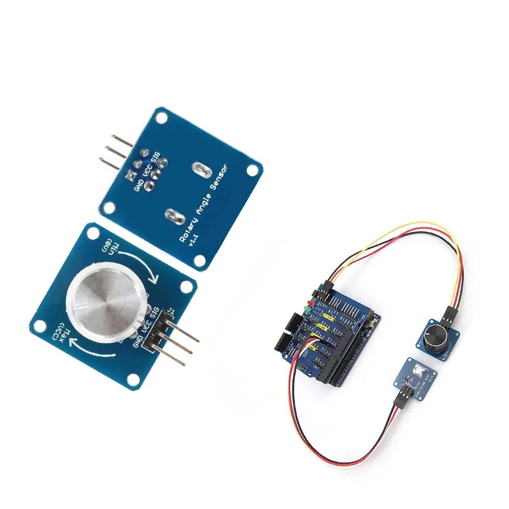 وحدة تبديل مقبض الجهد DC3-5.5V 280 ° مستشعر زاوية دوار حساسية عالية قابل للتعديل للتحكم في مستوى الصوت/الضوء لاردوينو #1