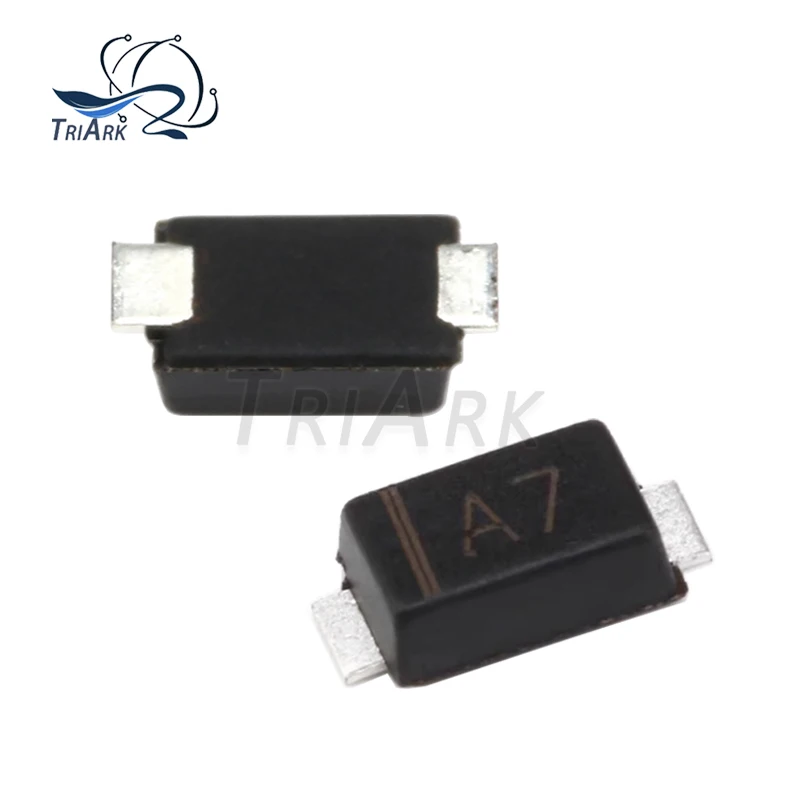 50-100PCS 1N4007 A7 SOD123FL 0.5A/1000V 1206 packaged surface mount rectifier diode