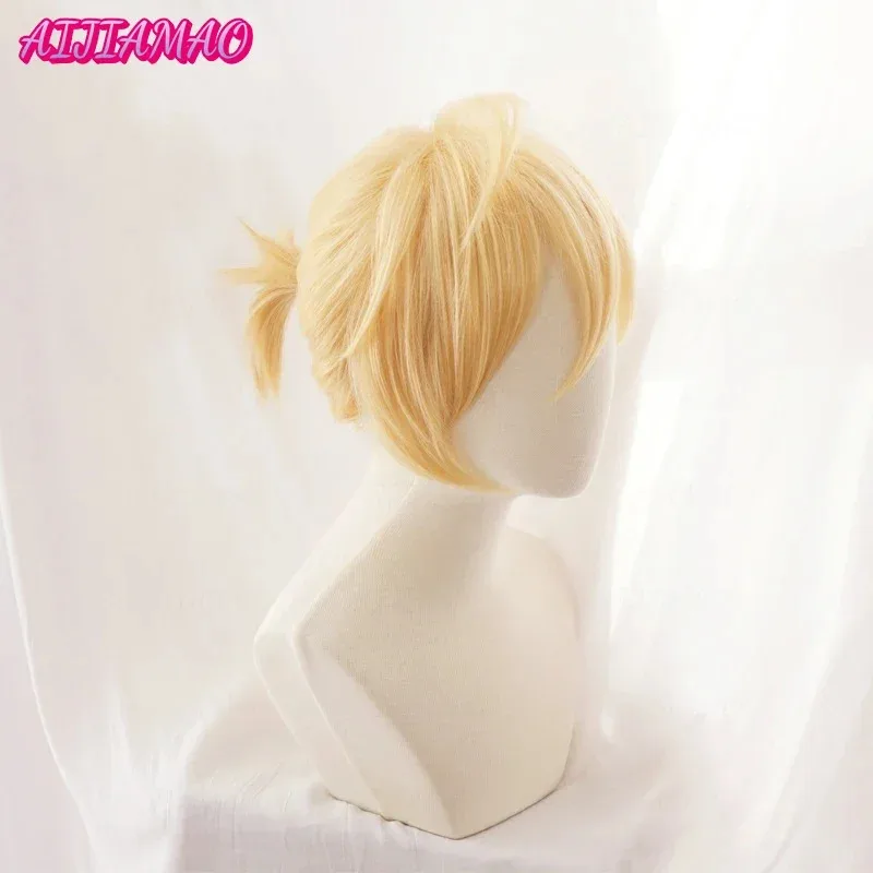 Rin Len – Short Blonde Heat-Resistant Synthetic Wigs, Cosplay Wigs