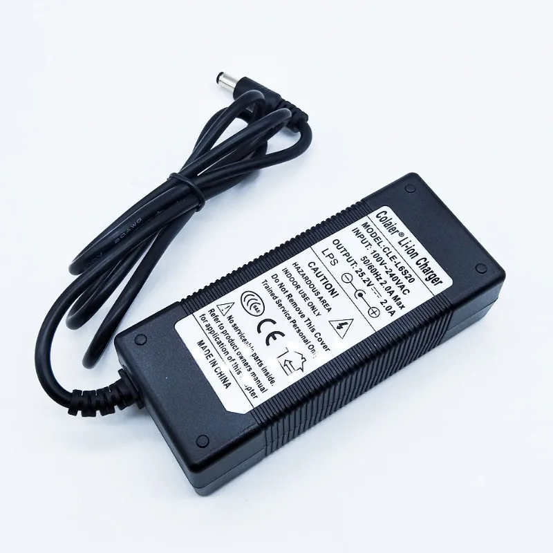 

New 25.2V 2A 18650 Lithium Battery Pack Charger 6 Strings Full Self-stop