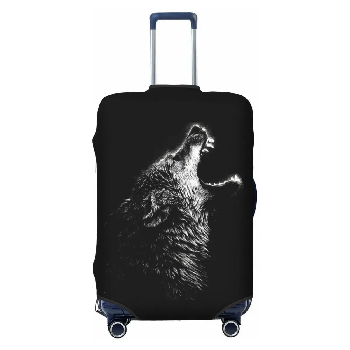 

Чехол для чемодана с изображением волка, моющийся, защитный, подходит для чемоданов 18-32 дюймов