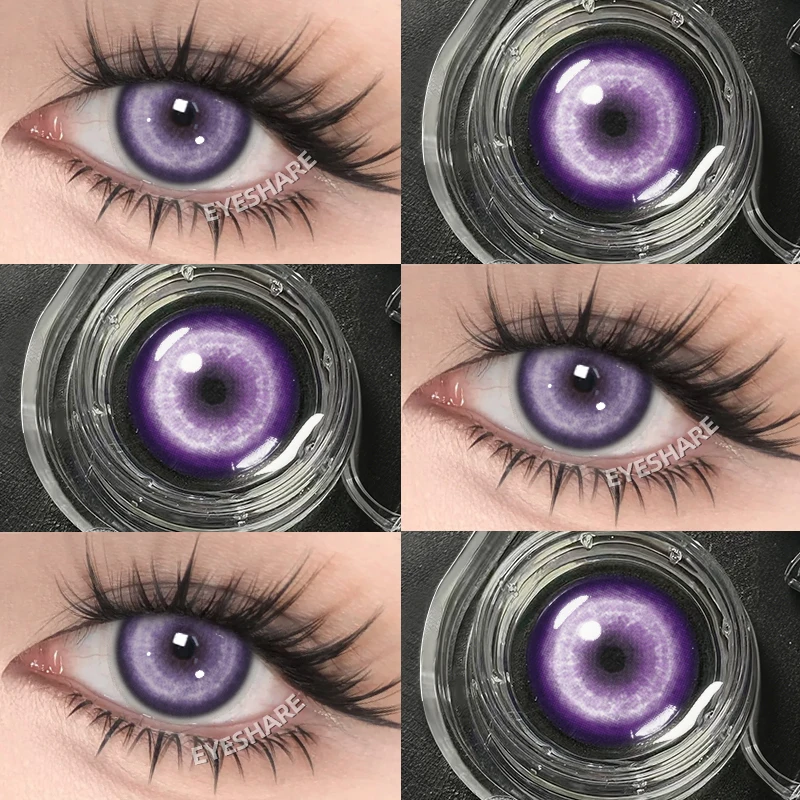 EYESHARE 1 Paar Cosplay Farbige Kontaktlinsen für Augen Rote Kontaktlinsen Anime Rosa Augenlinsen Halloween Beauty Make-up Linsen – Detail 34