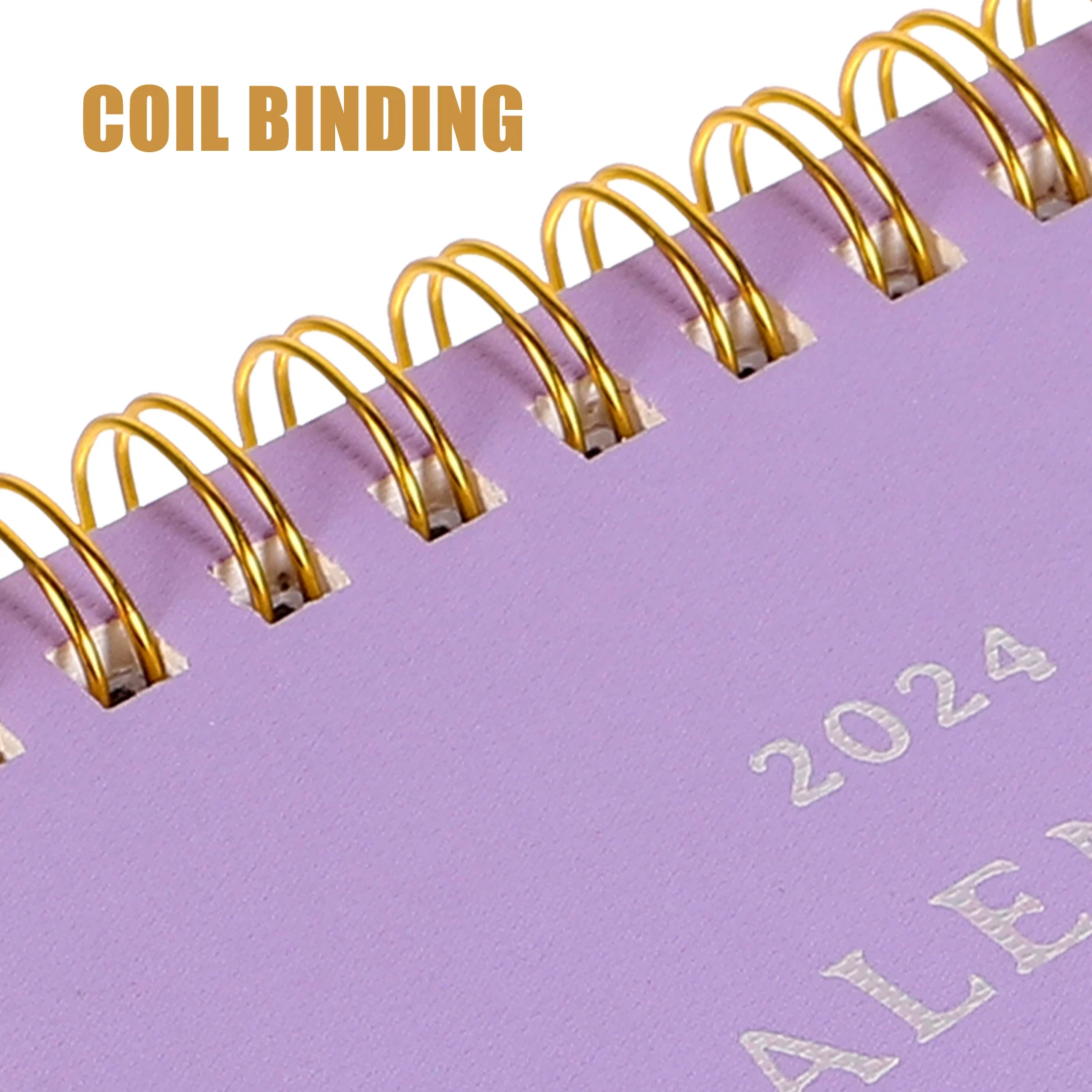 Desktop Calendar 2024 Thick Paper Simple Design Monthly Planner Home Office Decor Coil Binding Practical Tabletop Small