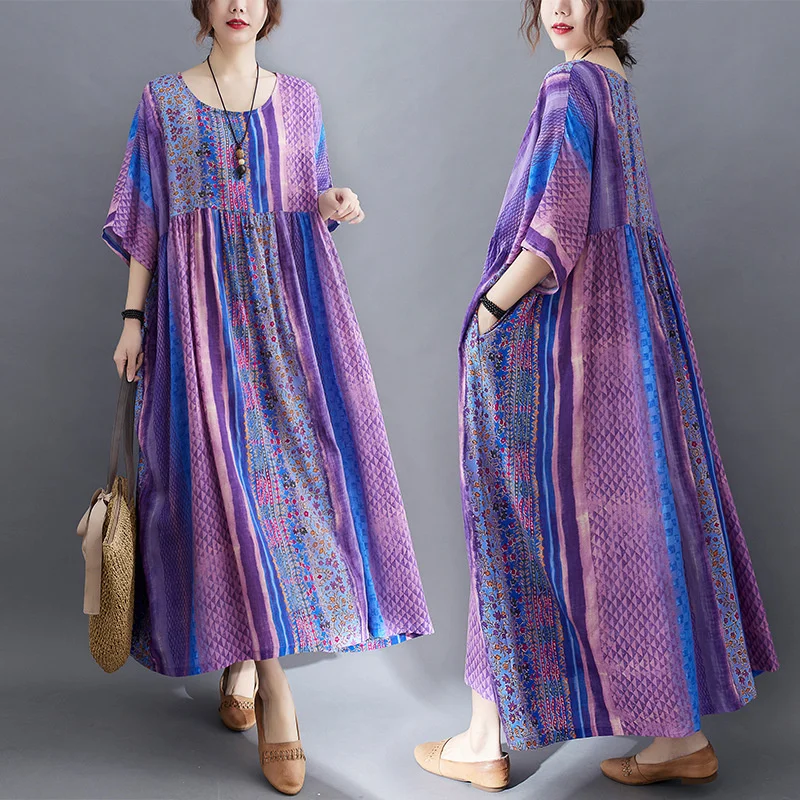 

Fashion Women Indian Dress Traditional Long Gown Kurties Saree India Pakistan Clothing Muslim Bohemian Casual Cotton Maxi Robe