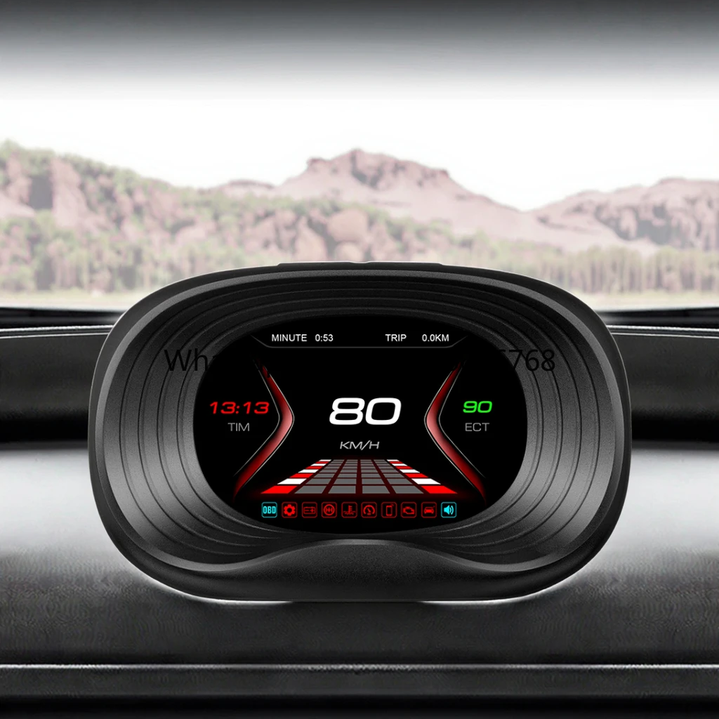 

2025 Latest Version Electric Car HUD Head-Up P20 2 Compatible Digital Tachometer LCD Dashboard Gauge for Trucks