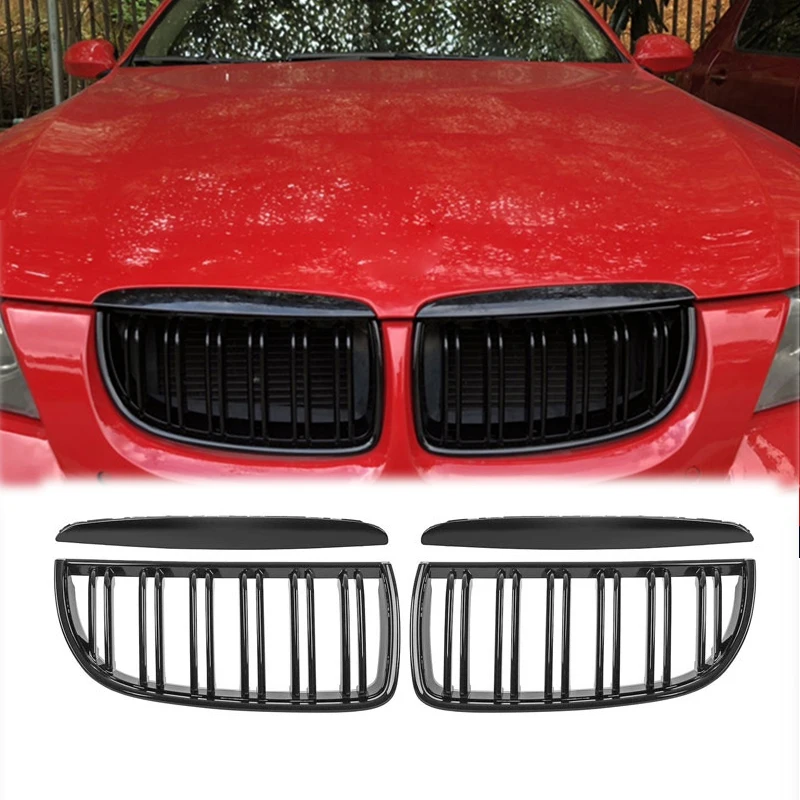 Auto Voorbumper Grille Zwart Grille Abs Fit Voor Bmw 3 Serie E90 E91 2005 2006 2007 2008