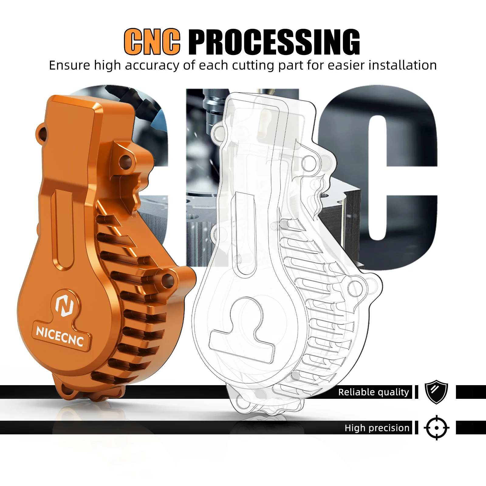 Finned Water Pump Cover for KTM 690 Enduro R 690 SMC R Husqvarna 701 Supermoto 701 Enduro GasGas 700 ES 700 SM SMC 690 Duke view 6