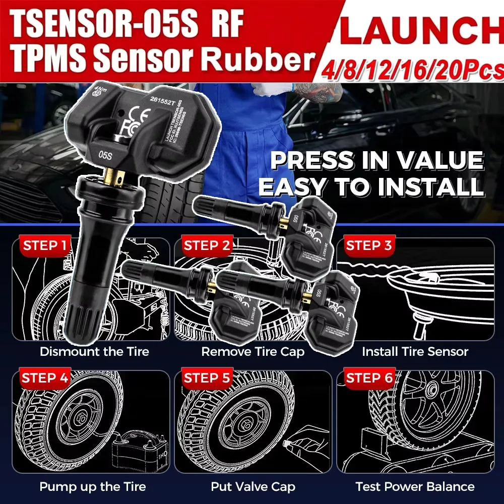 Датчик давления в шинах LAUNCH X431 NEW 2 в 1 TSENSOR-05S TPMS с функцией регулировки угла наклона