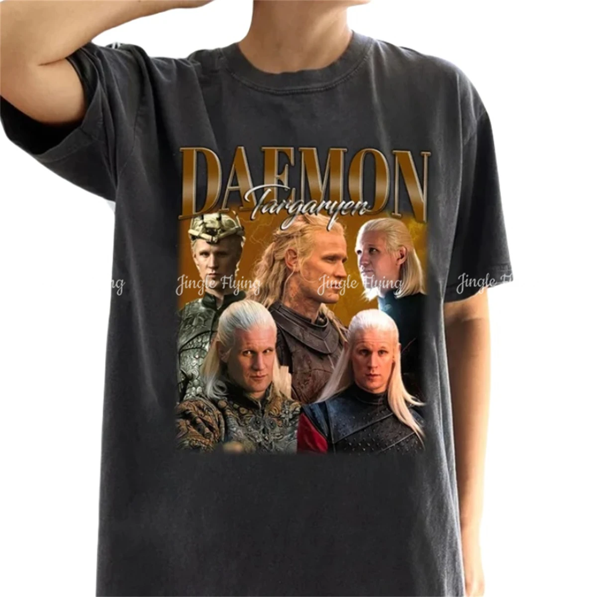 Retro Daemon Targaryen Tshirt Tribute Aesthetic Sweatshirt Printable Retro Design Unisex Crewneck Tshirt