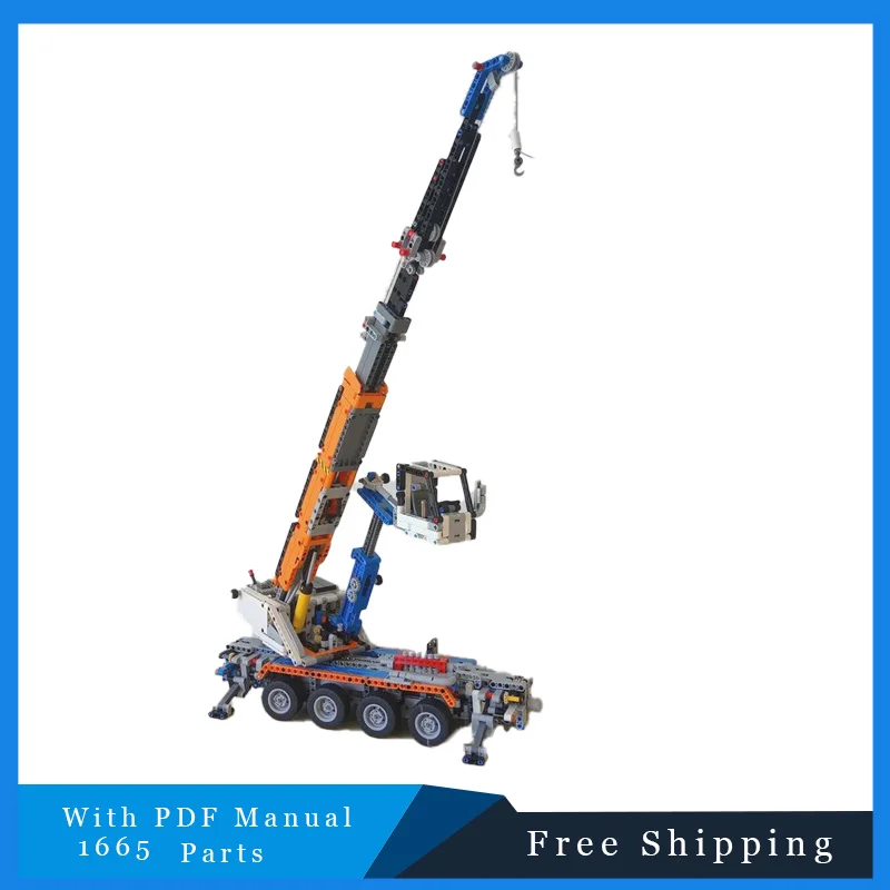 1665 PCS Creative & Cool Mobile Crane Technical Building Blocks Bricks Model Education DIY Assembly Toy For Kids Christmas Gift