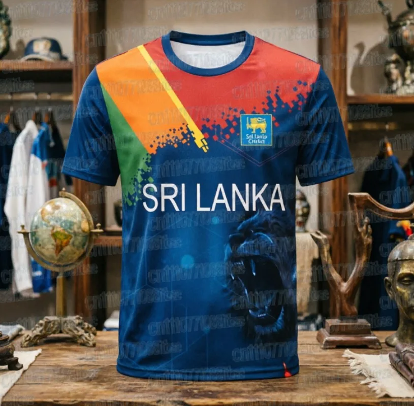 Summer 3D Printed Sri Lanka Cricket 2026 Quick Drying Home Training Suit FamilyMatching Tops Tees Outdoor Sports Top T-shirt