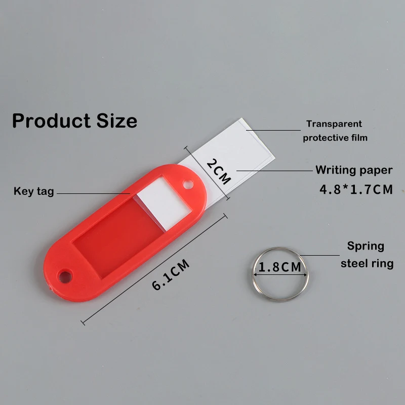 PCS PE Soft Plastic Clear Classification Plate Key Tags Label Numbered Name Baggage Tag ID Label Name Tags With Split Ring