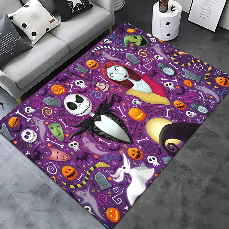 The Nightmare Before Christmas Printed Carpet,Bathroom,Living Room Decor,Sofa,Table Rug.Picnic,Camping,Outdoors,Bedroom,Door Mat