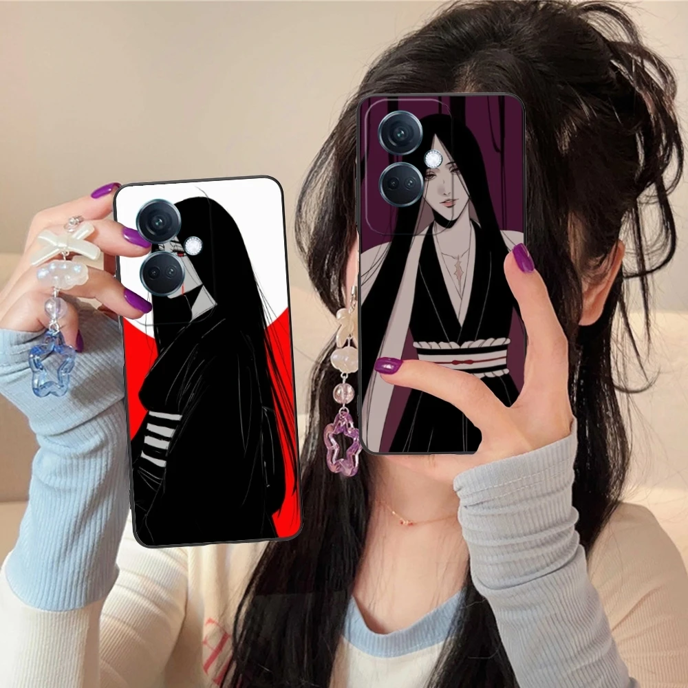 Bleach Unohana Mobile Cell Phone Case for OPPO Find X5 X3 X2 A93 Reno 8 7 Pro A74 A72 A53 Black Soft Phone Cover Shell