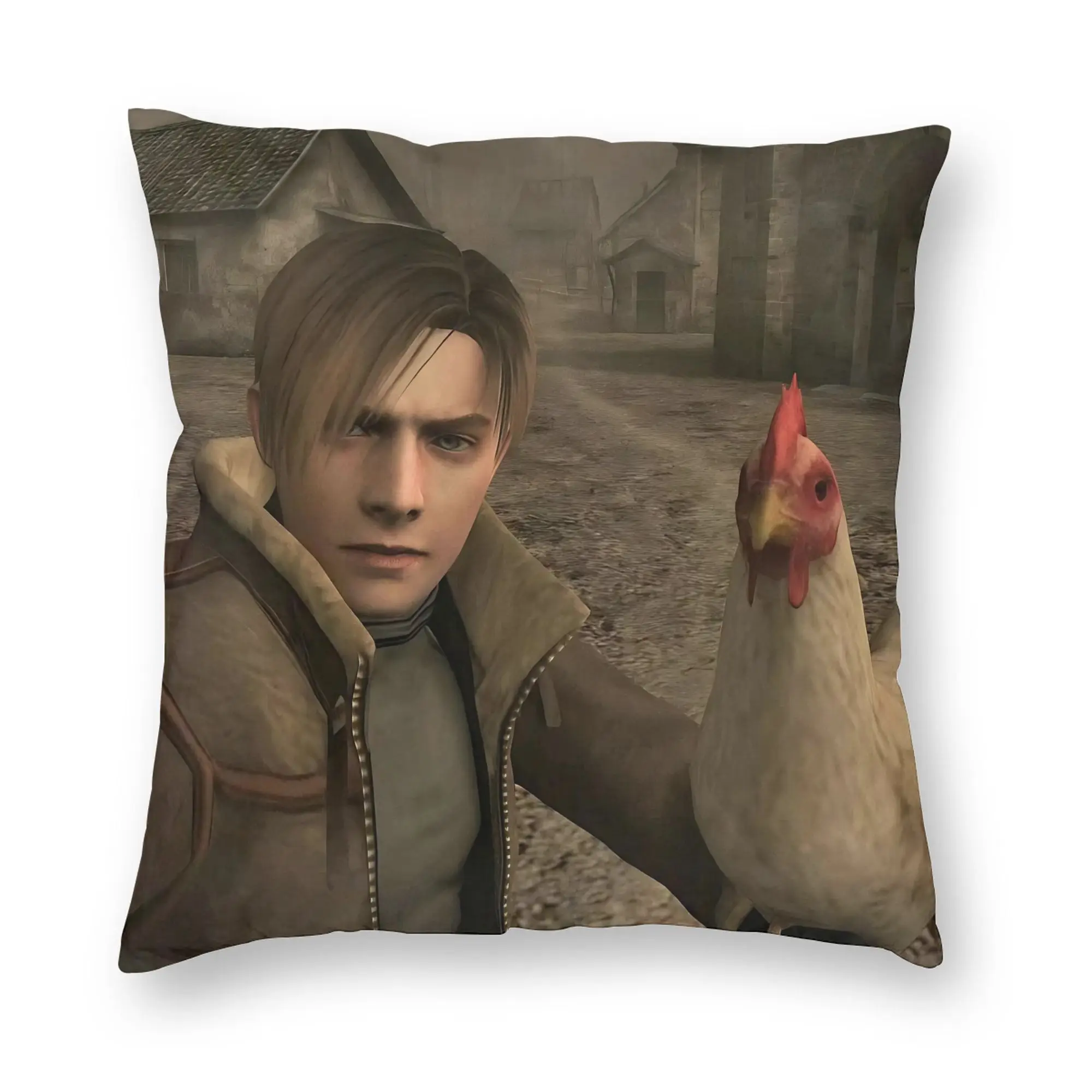 Leon S Kennedy Meme Pillowcase Double-sided Printing Polyester Cushion Cover Decoration  Throw Pillow Case Cover Home Zippered