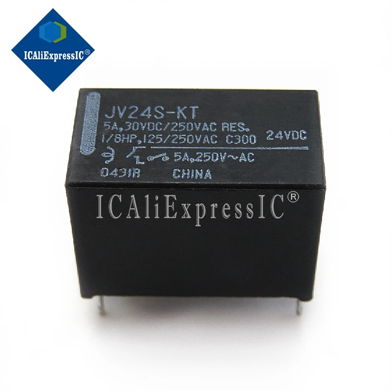 5pcs/lot JV24-KT = JV24S-KT 24V 24VDC DIP-4 5A 30VDC 250VAC In Stock