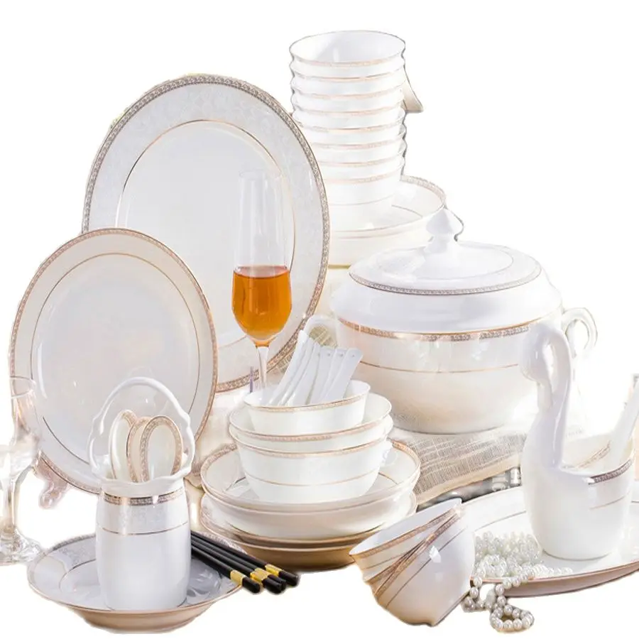 Heads Dish set Household сервизы фарфор cutlery set Jingdezhen ceramics dish set сервизы фарфор