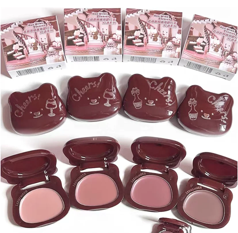 LEEMEMBER Blush Dewy Glow Wine Series Lip / Cheek Cream Blush Contouring & Brightening Multi-Use Cream