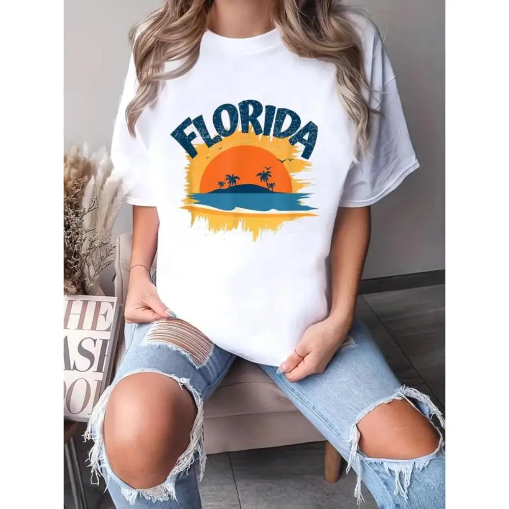 

100% Cotton Vintage Florida Retro Tee Design Sunshine Men Women