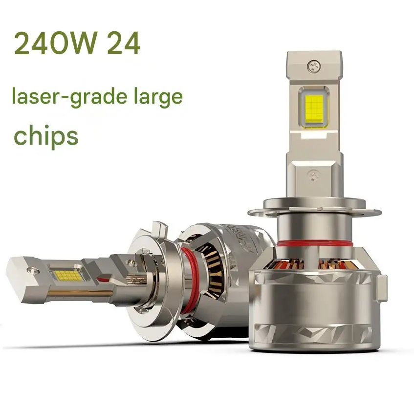 

240W H7 H4 Laser LED Headlights 24000LM Super Bright White Light High Power Car LED Lights Upgrade Car Accessories