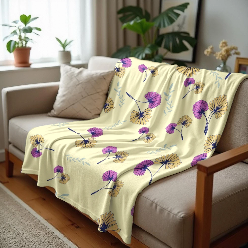 Dandelion Lightweight Microfiber Soft Christmas Fleece Blanket Warm Cozy Throw for Bed Sofa Office Travel All Season