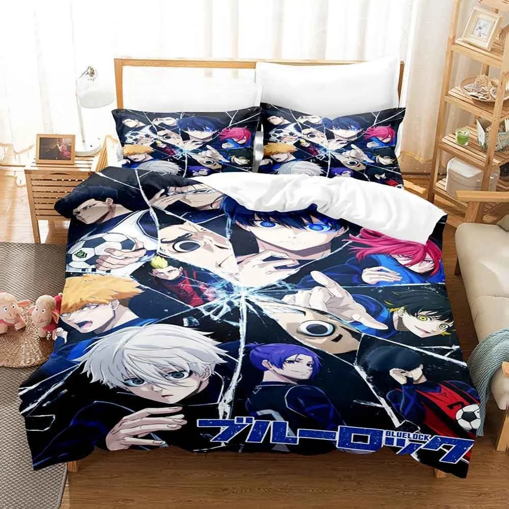 

Fashion 3D Print Anime Bed Sheet Bluelock Bedding Set Single Twin Full Queen King Size Bed Set Adult Kid Bedroom Duvetcover Sets