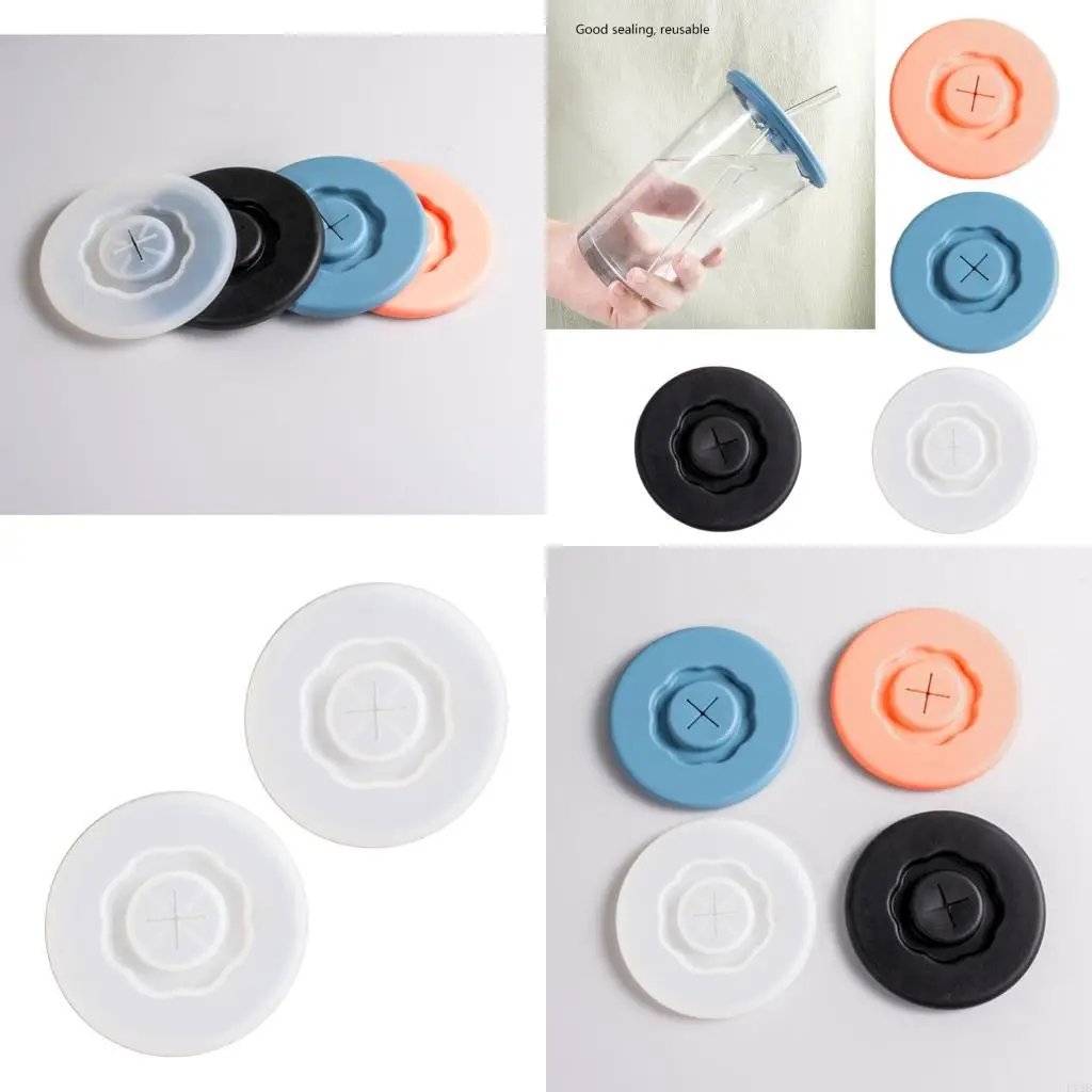 F19B 95mm Cup Lid Silicone Dustproof Travel Friendly Silicone Cup Lid