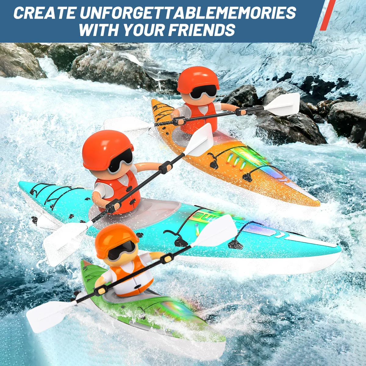 New colorful remote control paddle kayak competitive waterproof rowing dual-mode driving Balance Water remote-control ship child