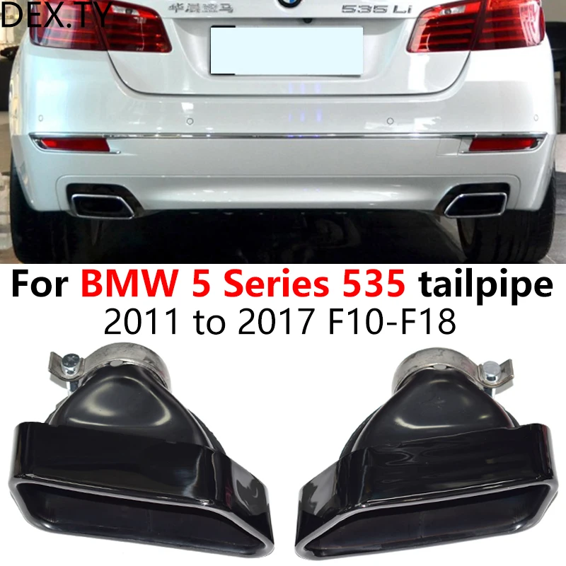 

For 11-17 BMW 5 Series F10 F18 535 GT535 F07 Round Exhaust Pipe Cutting Modified Rectangular Muffler Tip