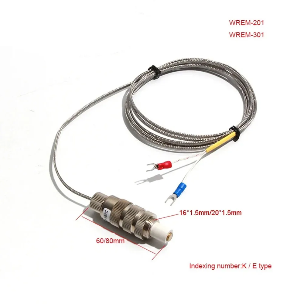 Threaded Ring Thermocouple, High-temperature K/E Mechanical Test Probe, 16/20*1.5mm Thermocouple Sensor Tool Accessories