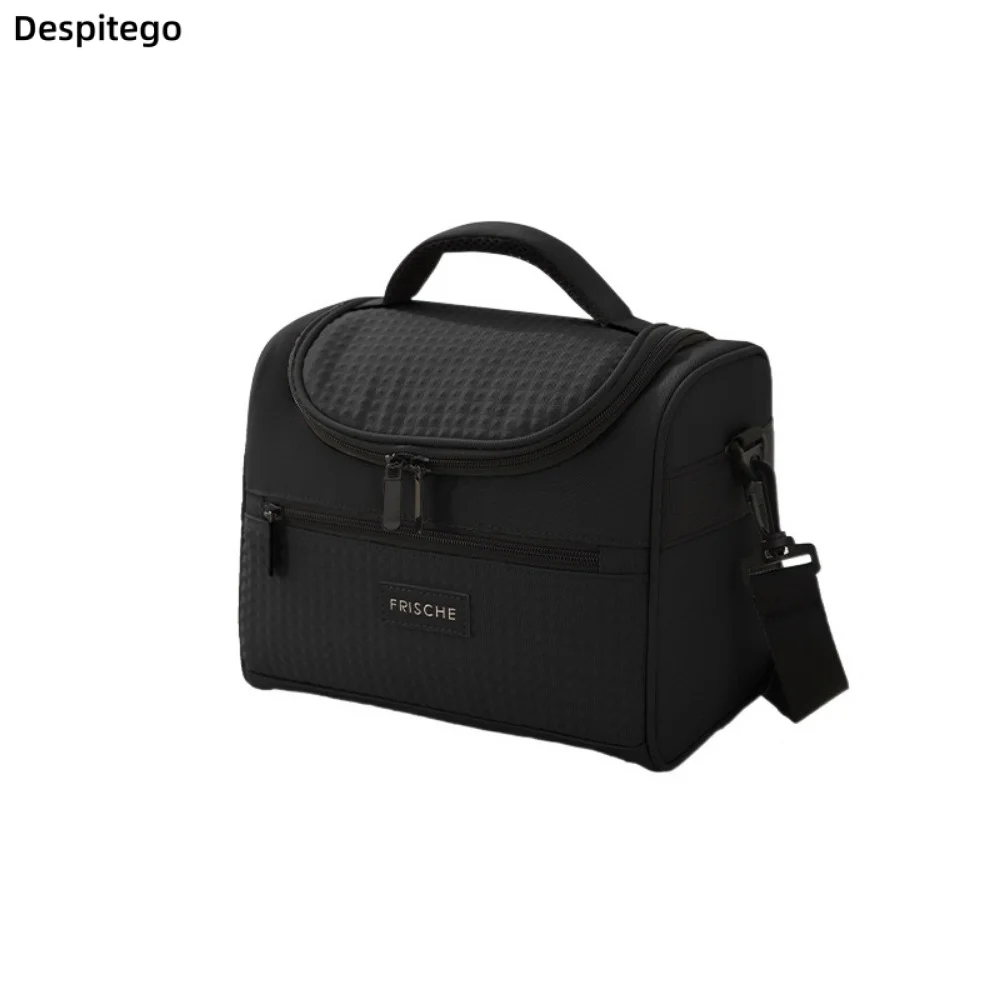 

Convenient Zipper Handle Lunch Box Durable Large Capacity Insulated Lunch Bag Hand-held Sturdy Lunch Tote Bag School