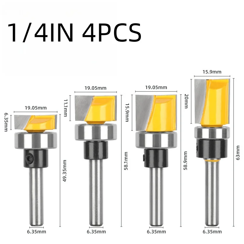 ALLSOME Intlshaft 6mm Shank Surface Planing Bottom Cleaning Wood Milling CNC Cutter Engraving Knife Router Bit Woodworking Tool