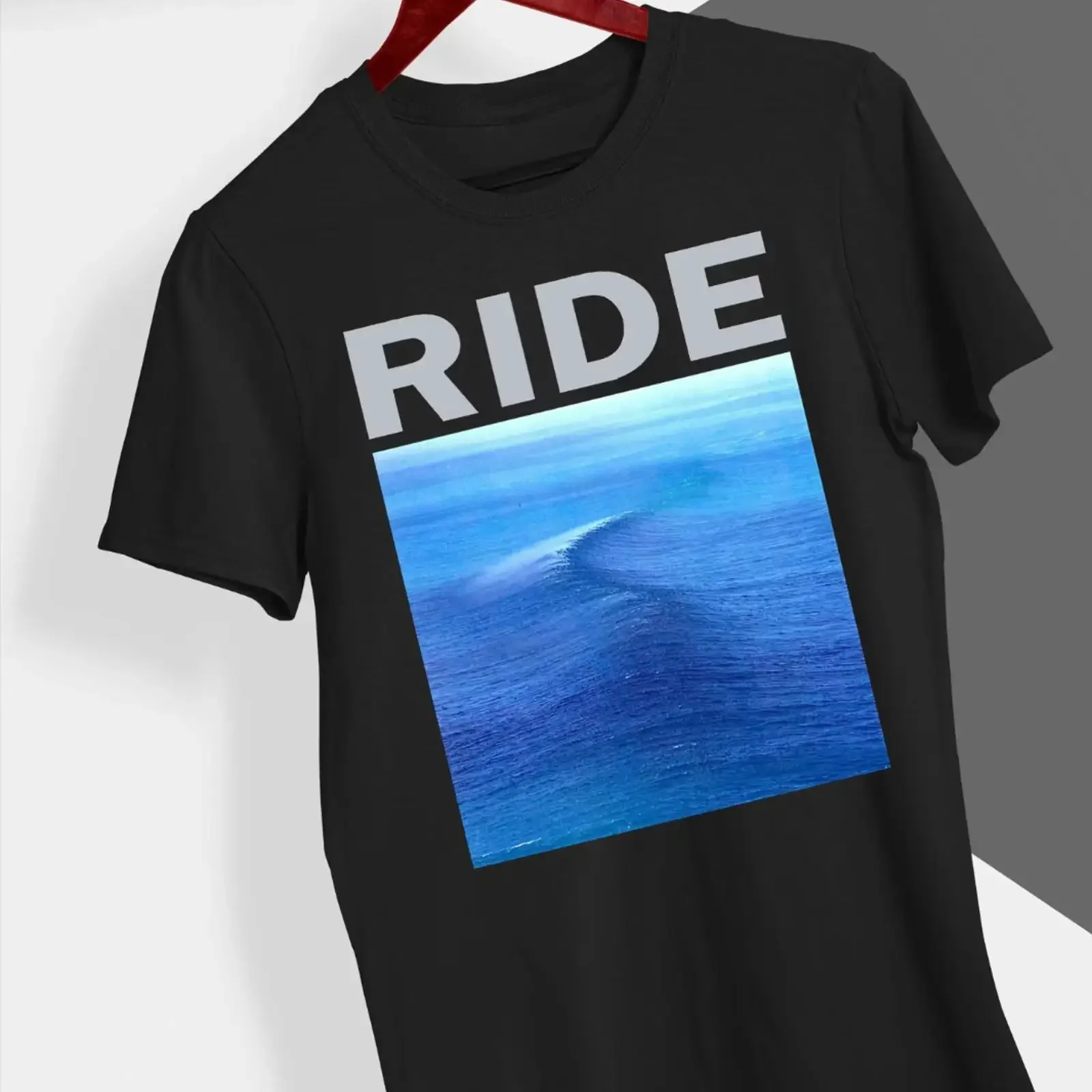 Camicia unisex Nowhere By Ride Band cotone pesante nera taglia intera vintage Washed Casual Slightly Stylish graphic Breathable