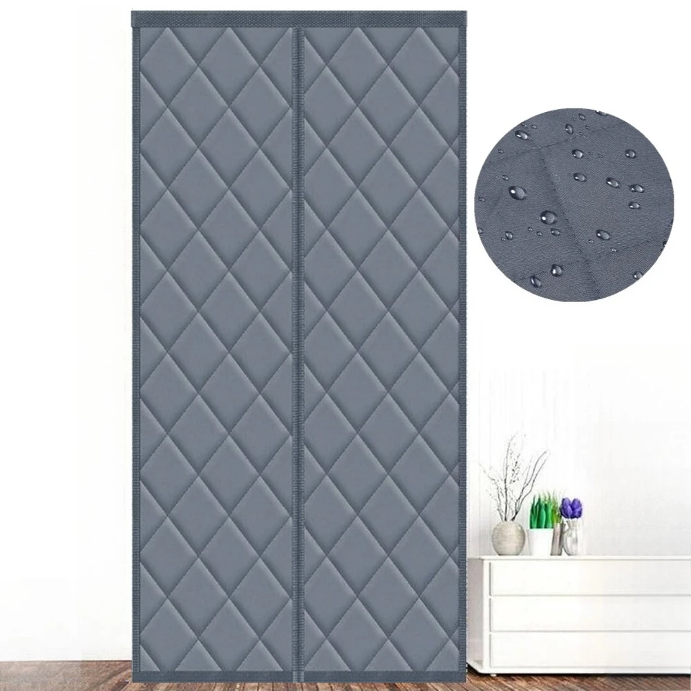 Magnetic Thermal Insulated Door Curtain Energy-Saving Privacy-Protecting Windproof Waterproof Cotton Curtain for Heater Room
