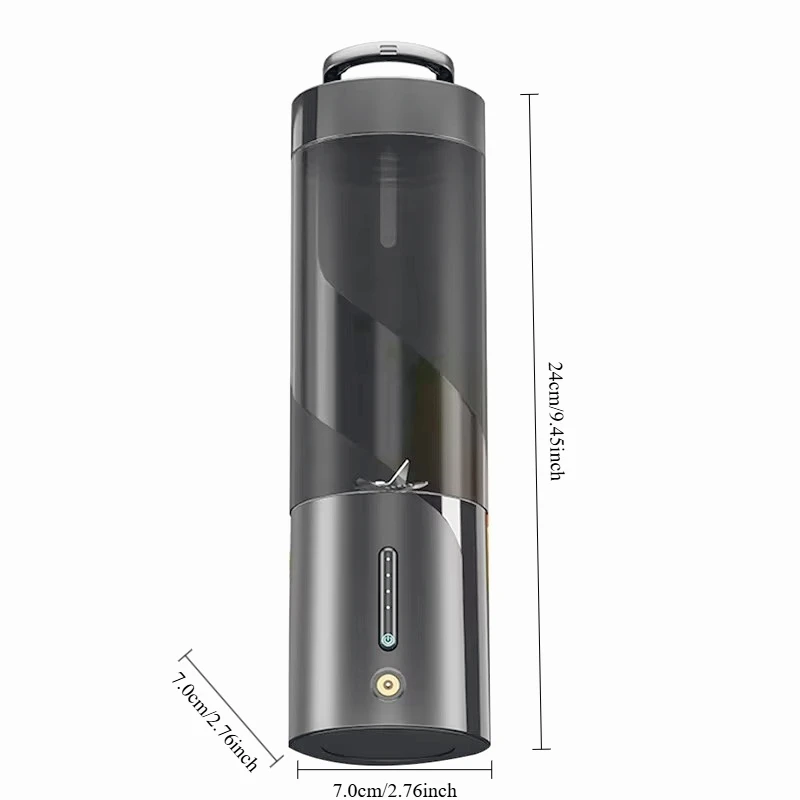 блендер ポータブルブレンダー サイズブレンダー シェイクスムージー用 6枚の超鋭い刃付き USB充電式