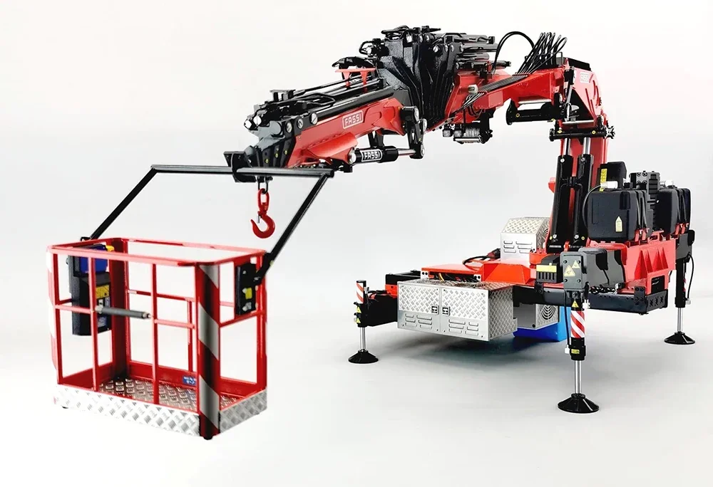 F1650 Heavy Duty Truck Mounted Crane 1/14 RC Hydraulic Truck Mounted Crane RTR Construction Machinery Crane Model Toy