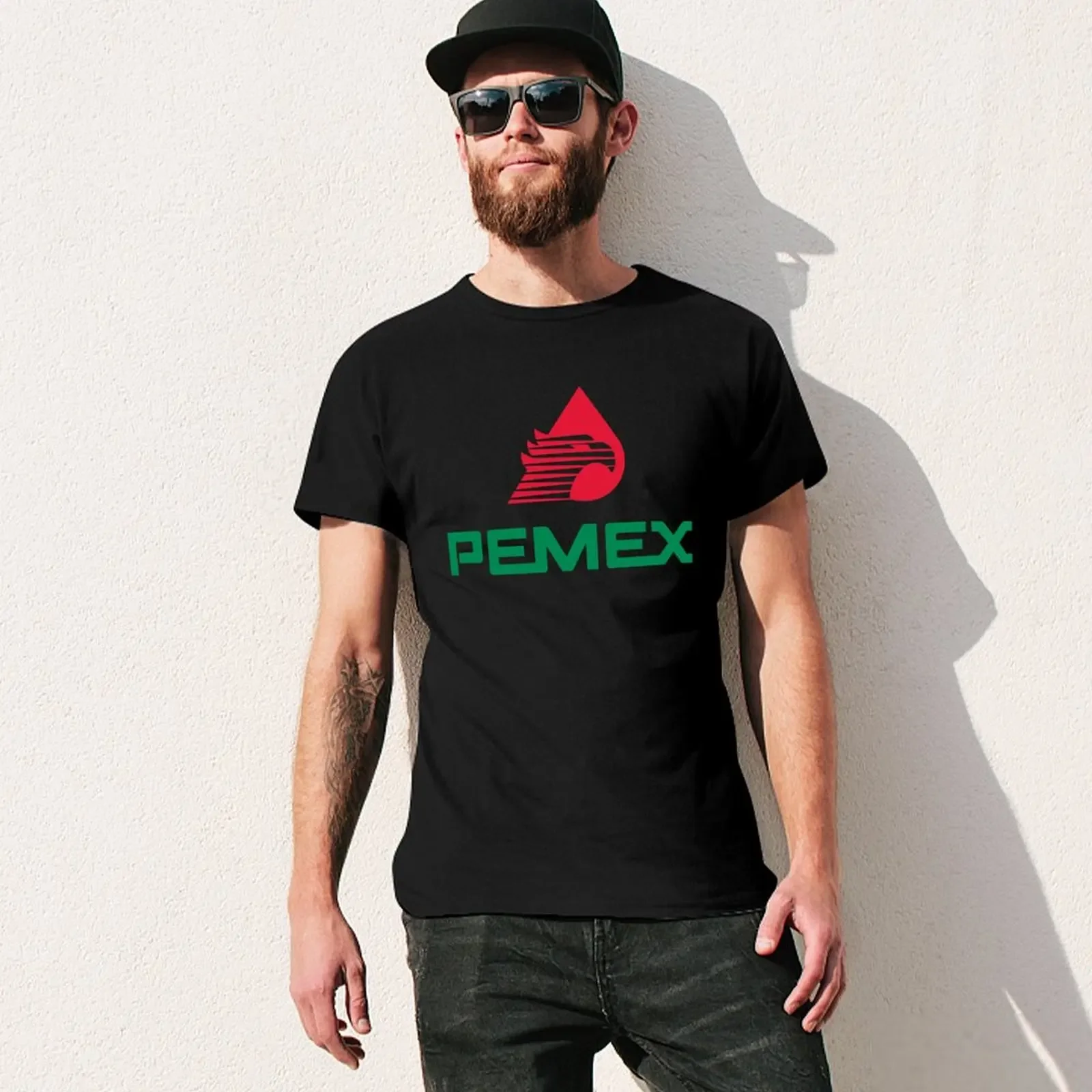 T-shirt Pemex vestiti carini vestiti kawaii taglie forti t-shirt nere da uomo