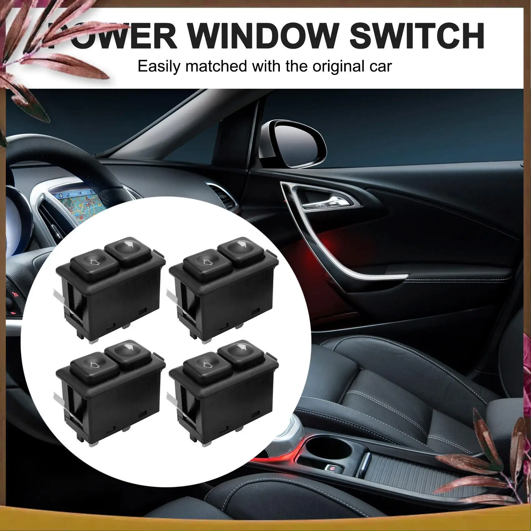 

AB59-4 шт. переключатель стеклоподъемника на крыше с подсветкой для Bmw E30 E24 E28 от 09/1986 61311381205/61 31 1 381 205