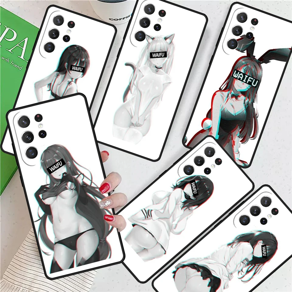 

Милый аниме девушка вайфу для Samsung Galaxy S24 Ultra S21 S22 S8 S9 S10E Note 10 20 Plus FE S23 чехол для телефона Coque