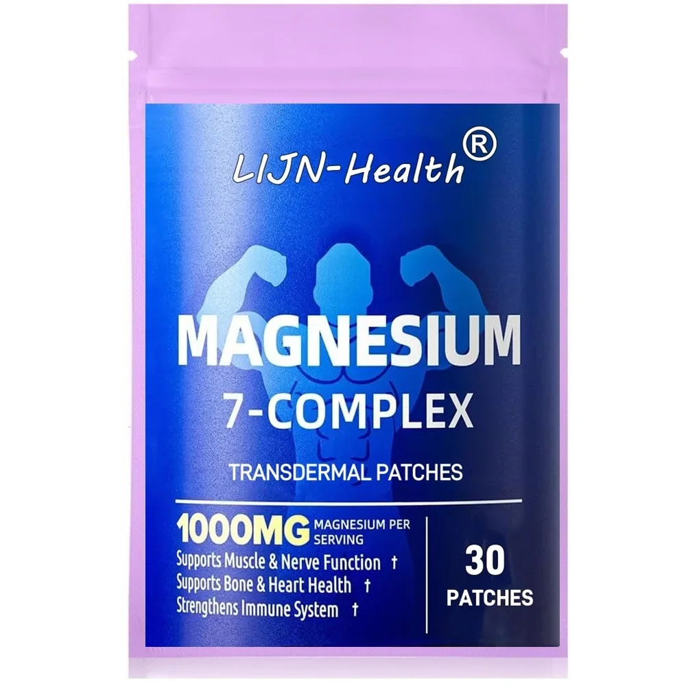 30 Patches 7 in 1 Magnesium Complex Transdermal Patches for Sleep Leg Cramps Muscle Relief