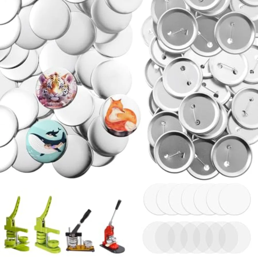 

200 комплектов принадлежностей для изготовления пуговиц 2,28 Принадлежности для изготовления пуговиц Принадлежности для изготовления булавок 58 мм Металлические пустые кнопки Детали значка с пустой па