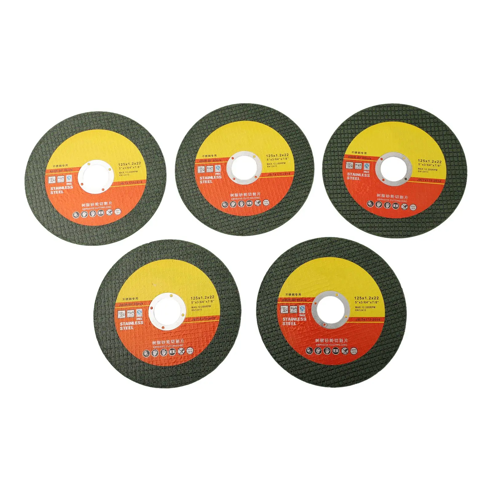 

Resin Diamond Grinding Wheel Green Grinder High Strength 1.2mm 125mm 5pcs Angle Disc Double Stainless Steel New