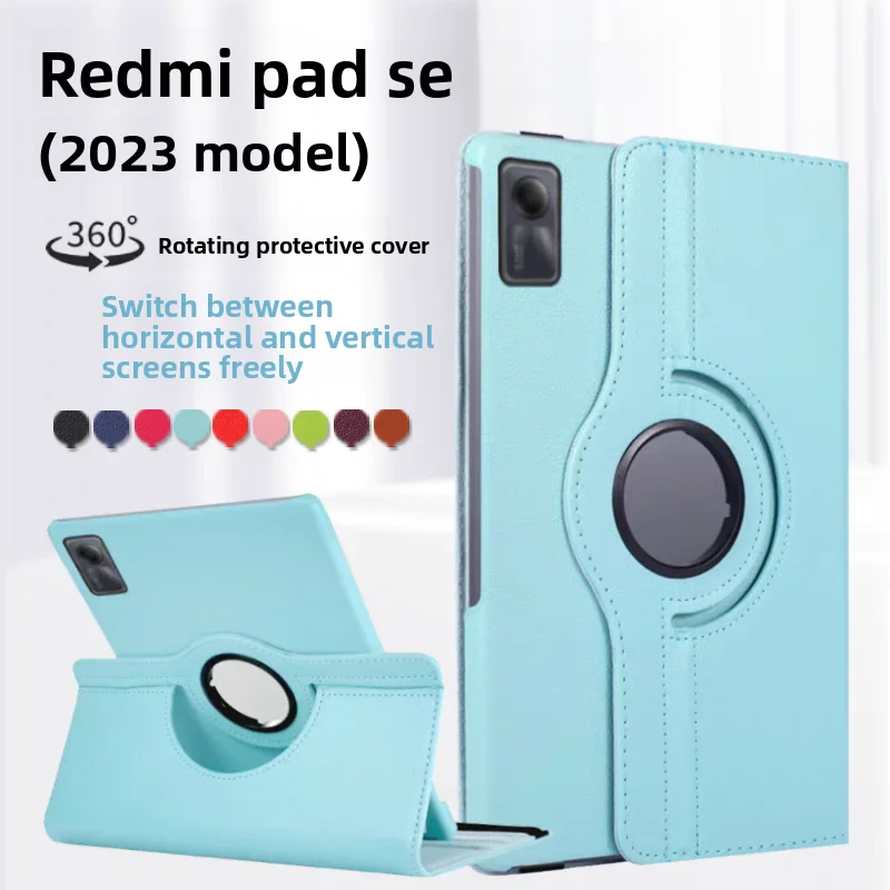 

Защитный чехол для Redmi Pad SE 8 дюймов, новинка 2023 года, чехол-подставка для планшета с подставкой, вращающийся кожаный чехол с защитой от падения