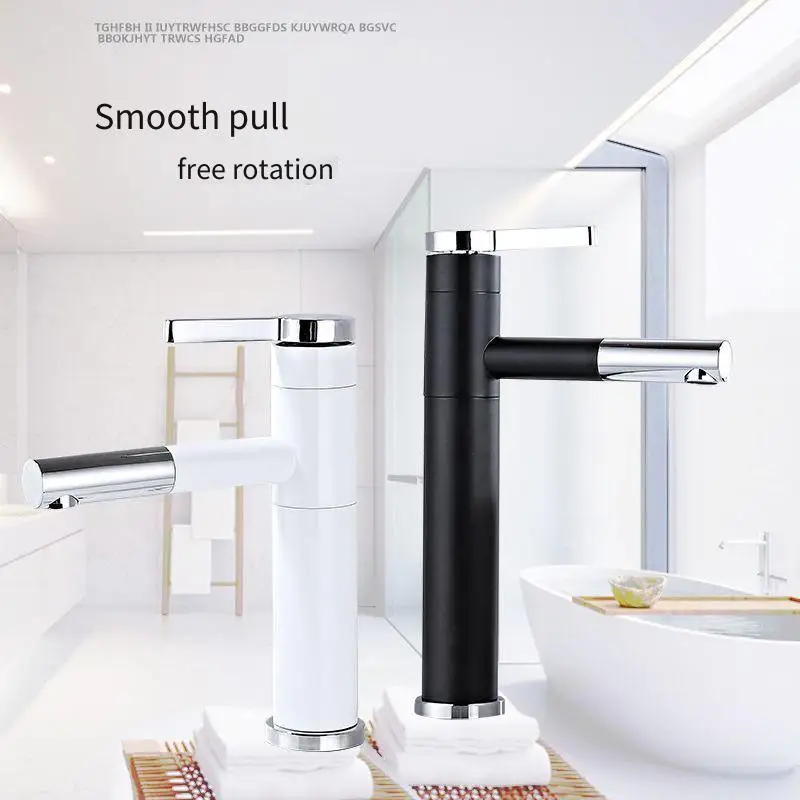 Rotating Hot and Cold Faucet Wash Basin Bathroom Counter Washbasin Bathroom Rotating Universal Hot and Cold Dual