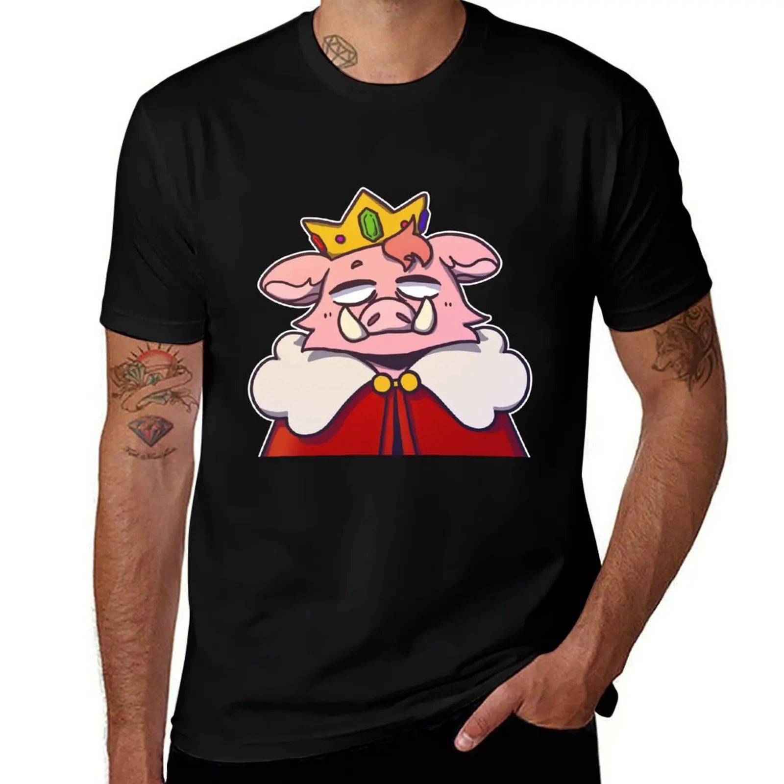 

Pig King Techno T-Shirt man t shirt designer funny t shirts dark humor T-Shirt