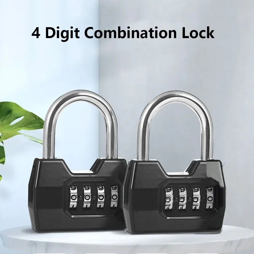 Security Weatherproof Luggage Lock Anti-theft Lock Vault Combination Padlock Safely Code Lock 4 Dial Digit Combination Lock